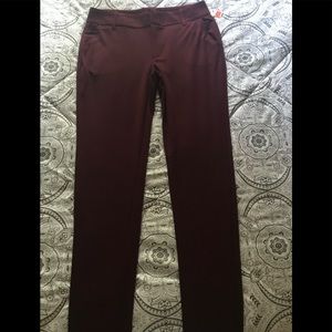 Long burgundy pants